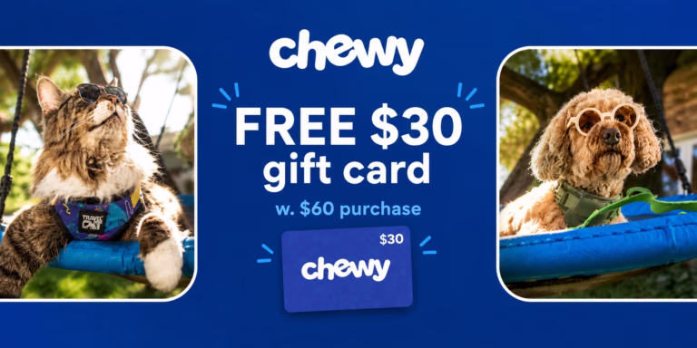 may 2026 chewy promo 30 gift card offer