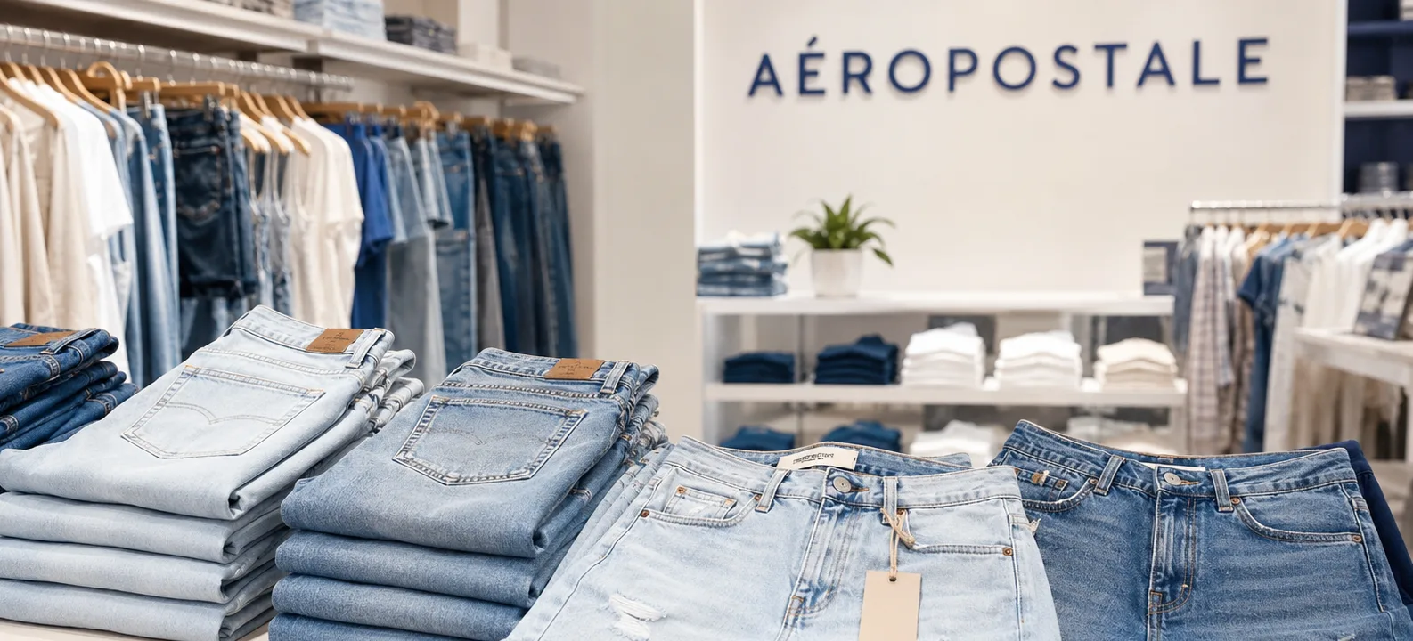 aéropostale denim table in store