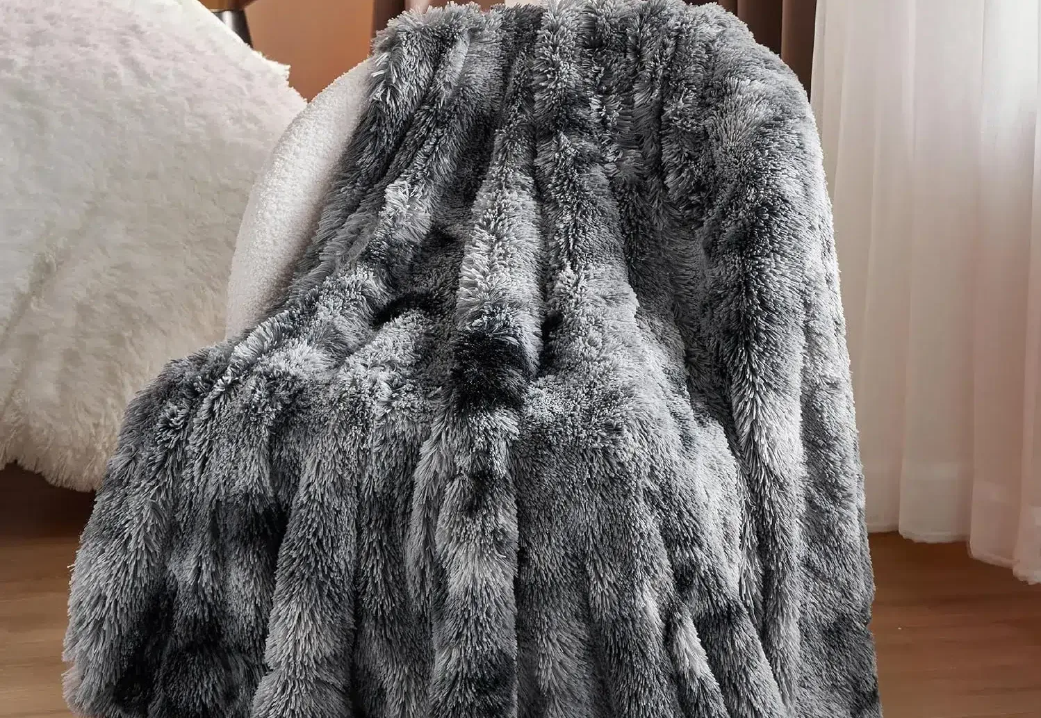 bedsure faux fur fluffy fleece sherpa blanket
