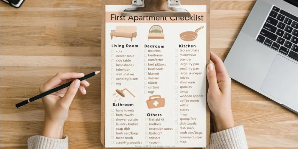first apartment checklist mockup first apartment checklist mockup