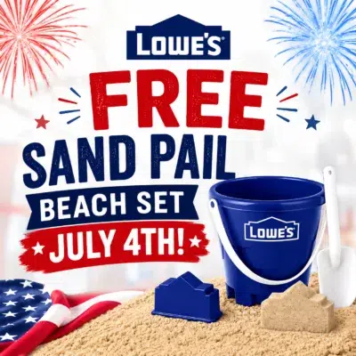 free lowe's beach pail