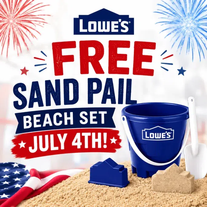 free lowe's beach pail