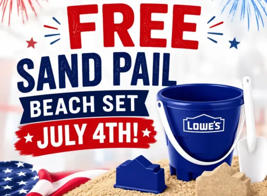 free lowe's beach pail