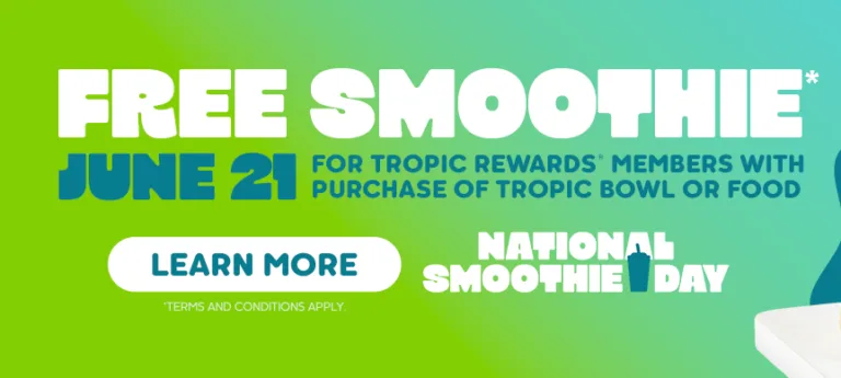 tropical smoothie june 26 offer