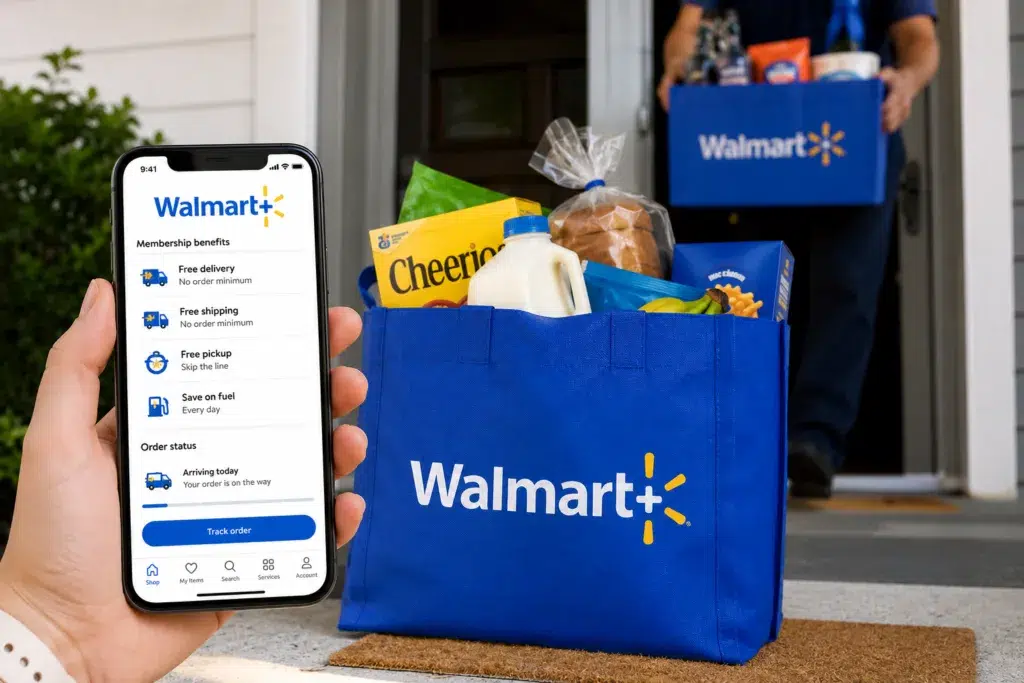 walmart+ delivery at the doorstep