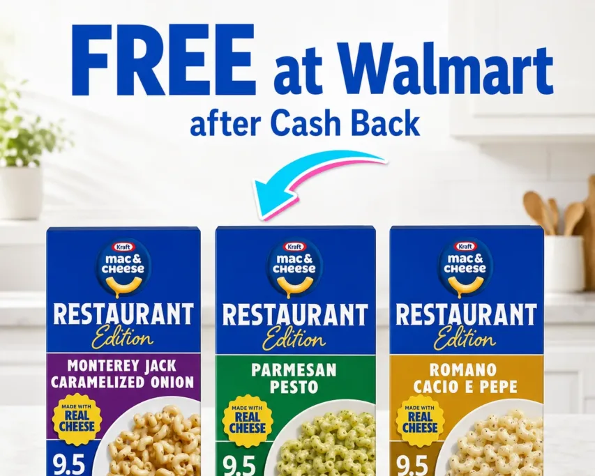 free kraft restaurant edition mac cheese at walmart after cash back