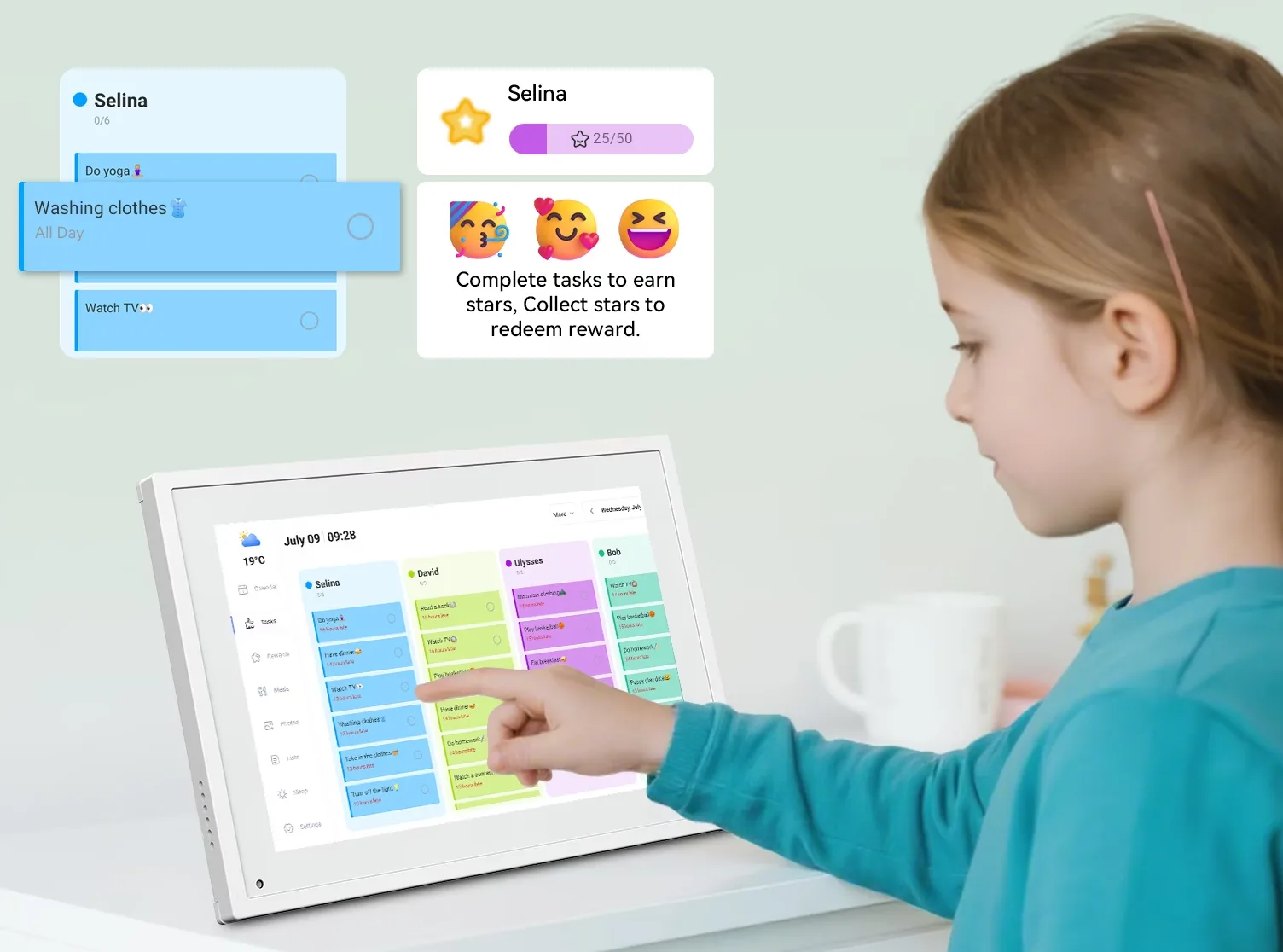 digital calendar tabwe