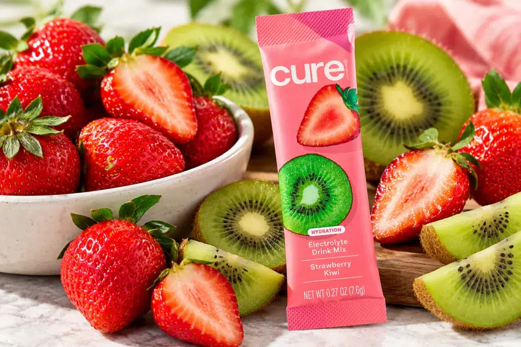 free cure hydration electrolyte strawberry kiwi drink mix sample