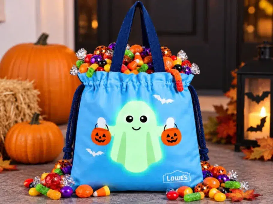free trick or treat tote bag lowes