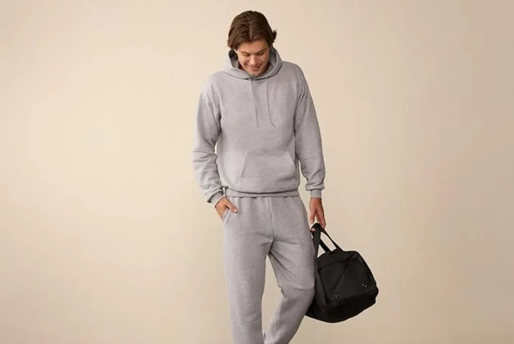hanes hoodie on male