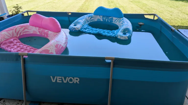 inflatable pool in shade