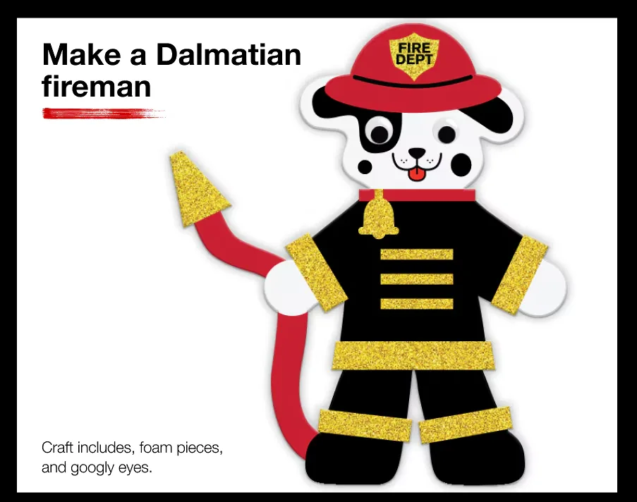make a dalmation fireman jcp