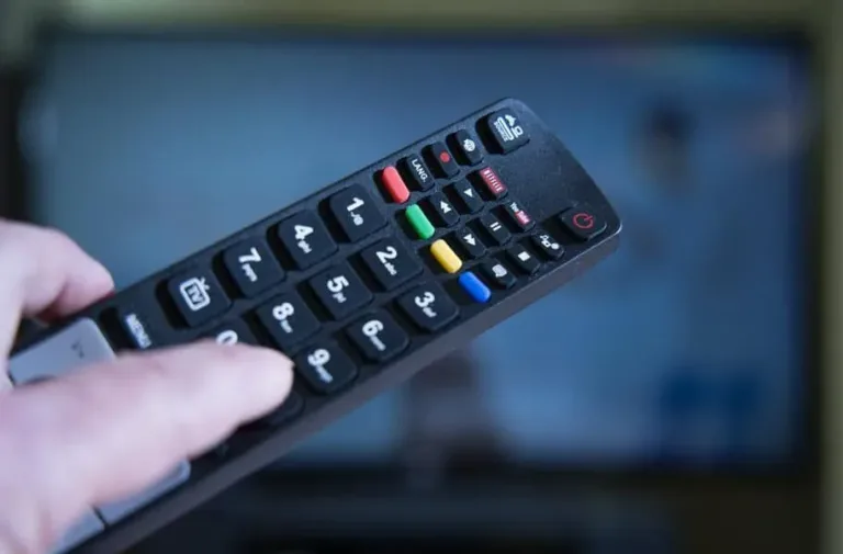 remote in front of tv