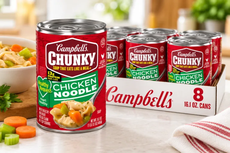 campbell’s chunky chicken noodle soup cans