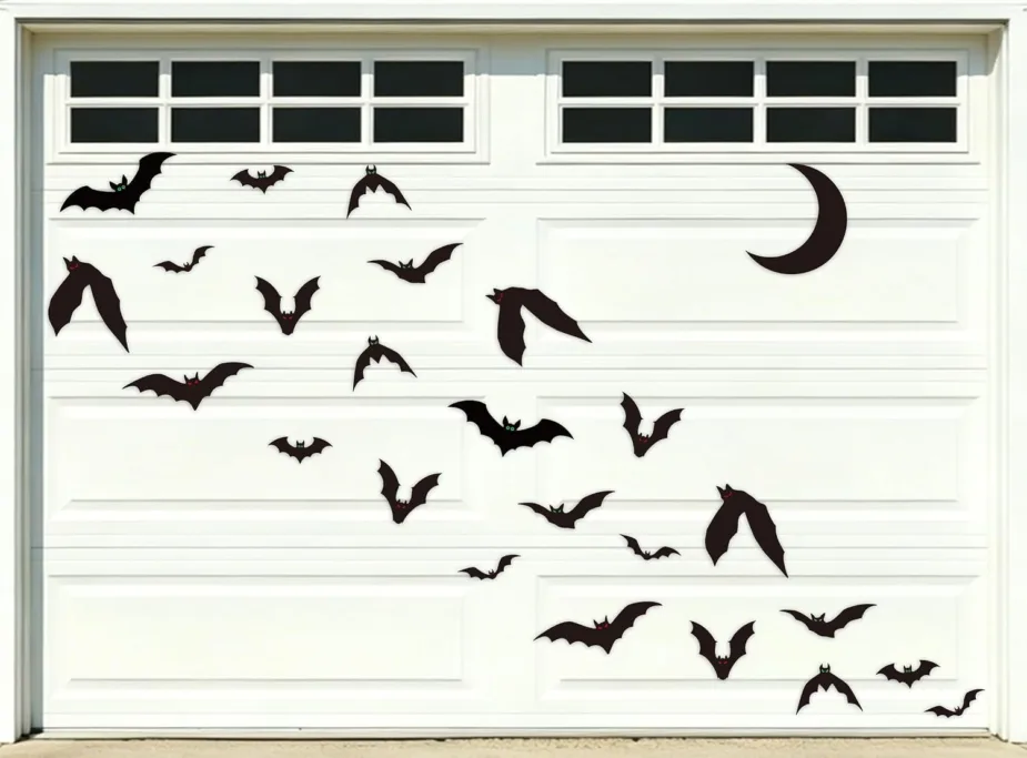 halloween magnetic stickers bat garage door decorations