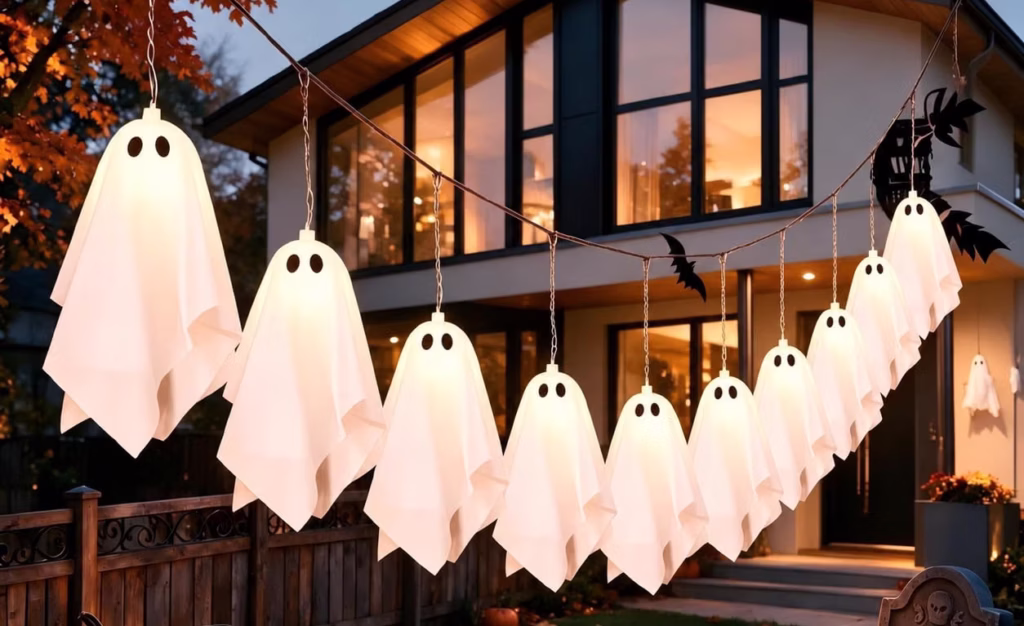 solar halloween decorations outdoor ghost