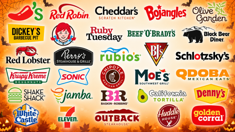 Halloween Restaurant Logo Collage
