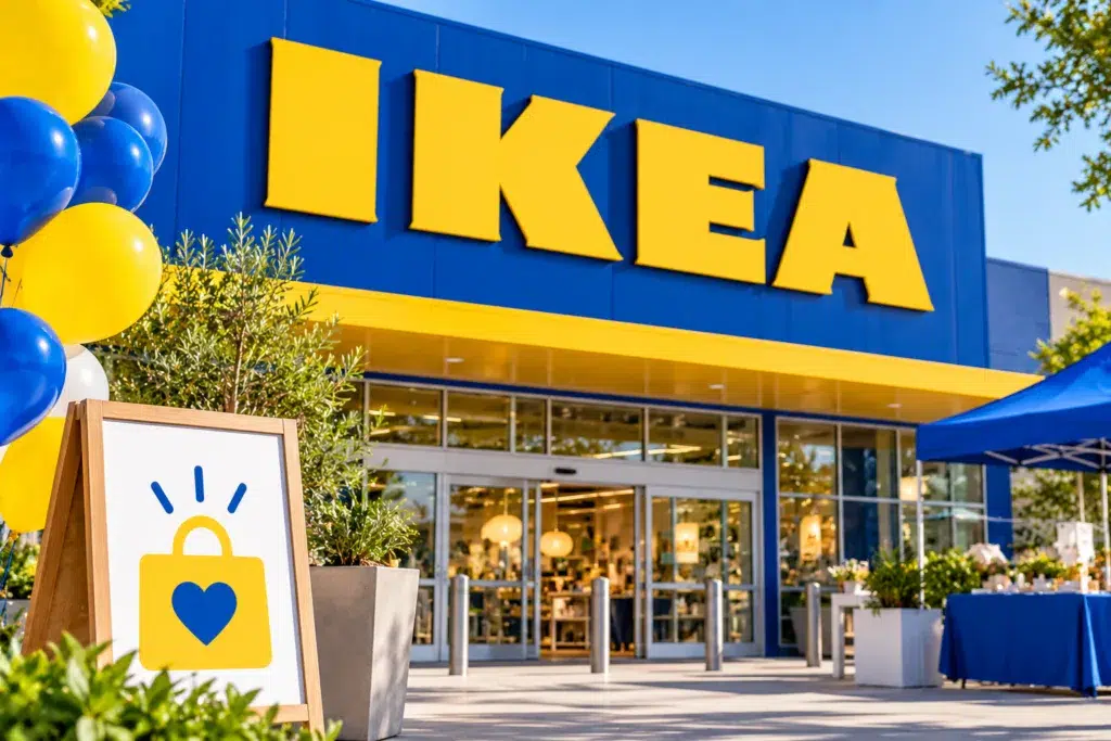 ikea storefront event in daylight
