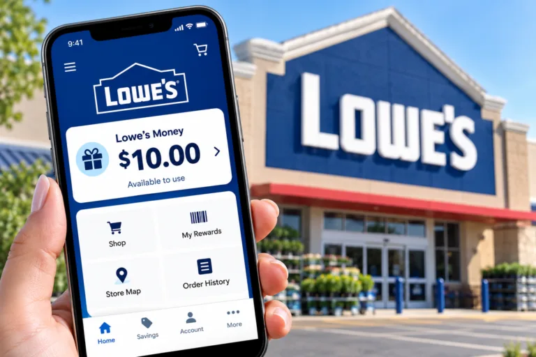 lowe’s money app reward at the store