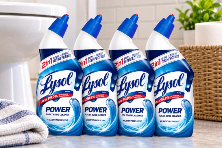 lysol power bathroom cleaning display