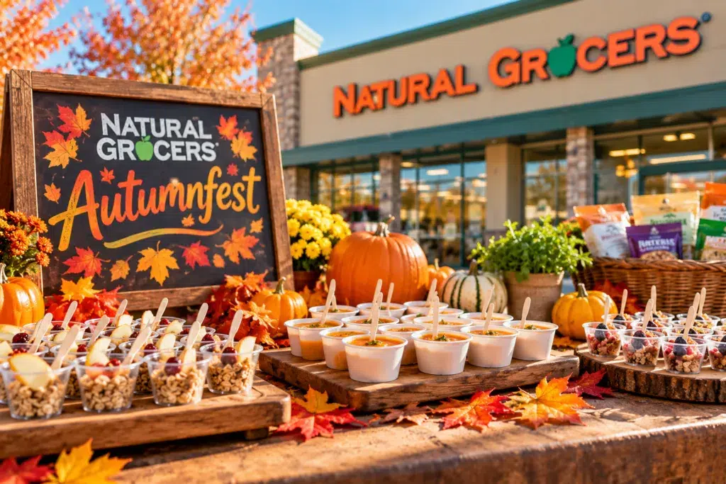 natural grocers autumnfest sampling display