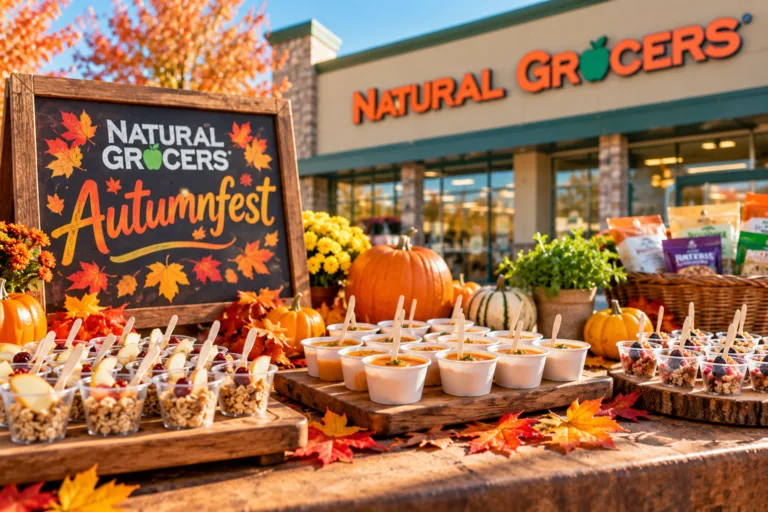 natural grocers autumnfest sampling display