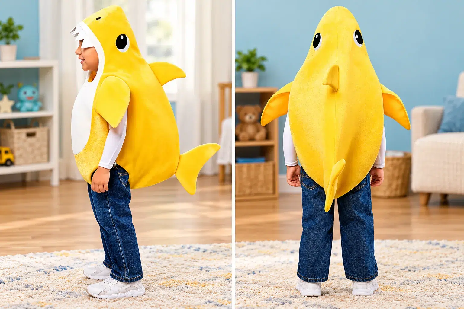 yellow shark costume